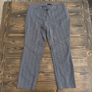 Willi Smith Black White Geometric Ankle Pants Women Size 10 Cropped